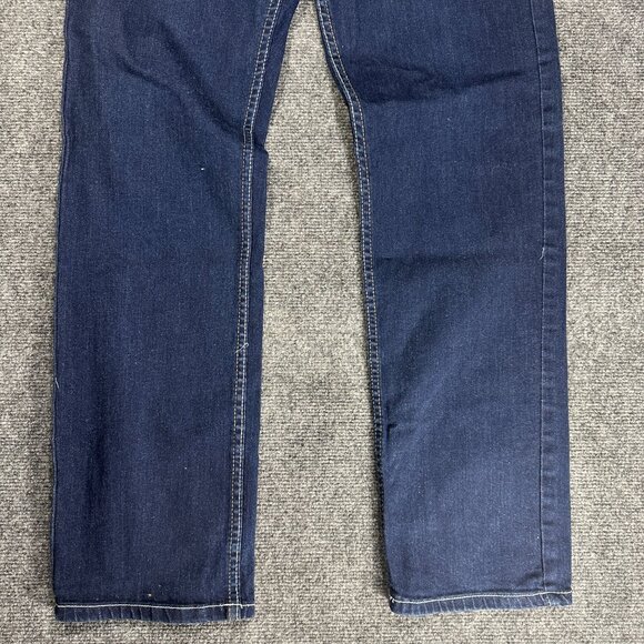 Refuse Jeans Mens 36 Cotton Medium Wash Embroidered Pockets Straight Leg Y2K - Picture 2 of 9
